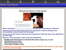 Tablet Screenshot of marionyouthsports.org